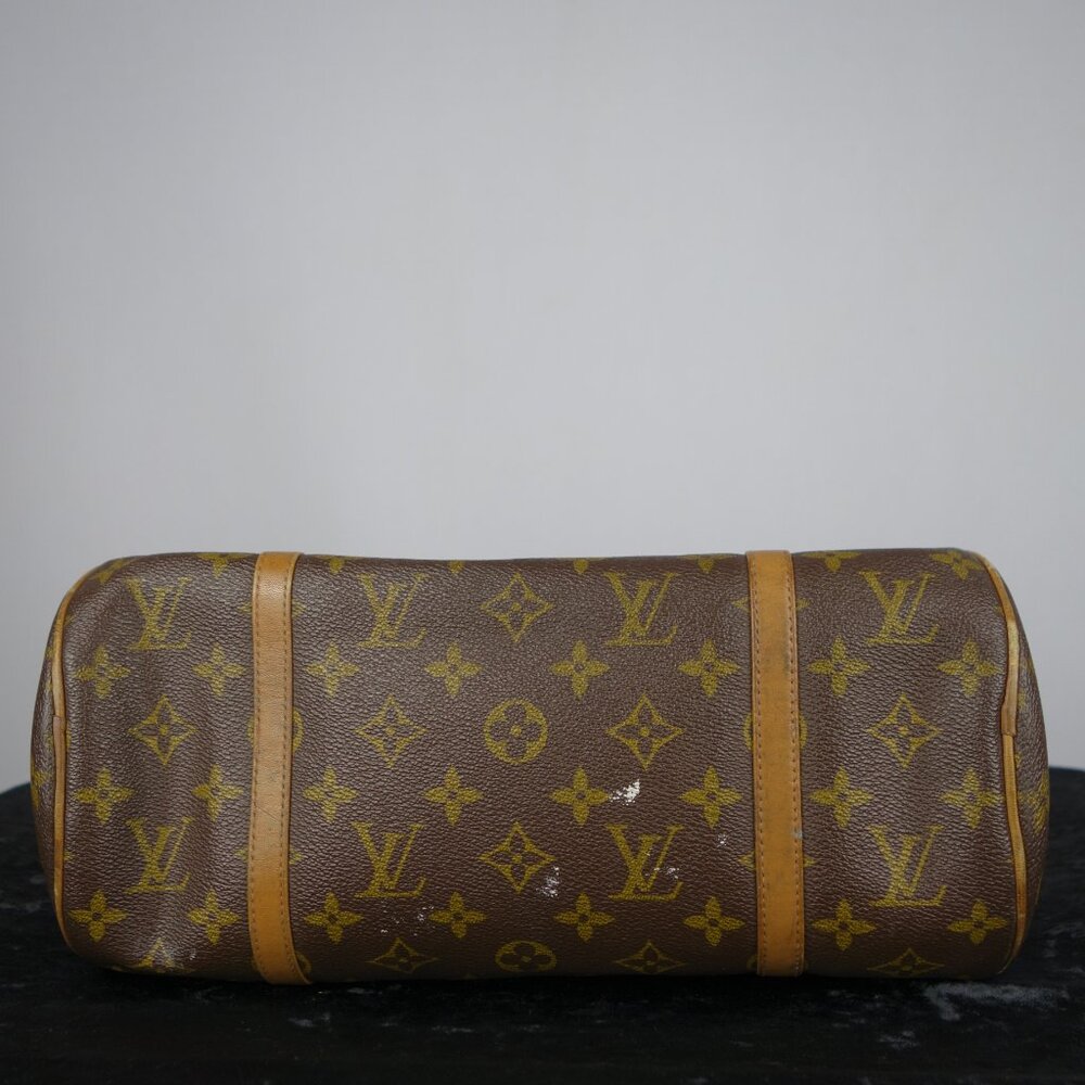Vintage 1970's Louis Vuitton Monogram Papillon 30 Barrel Shape Handbag, Sz Small - Picture 4 of 16
